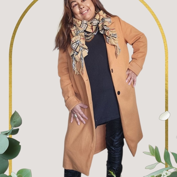 Lord & Taylor Womens Tan Plaid Scarf - Picture 9 of 12